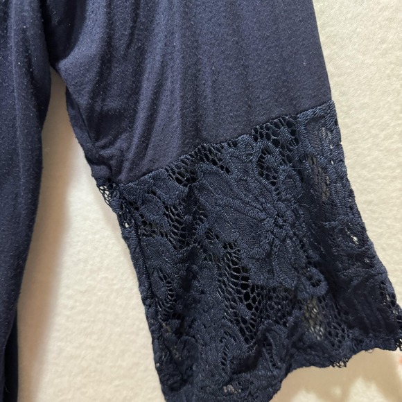 Wallpaper Blouse Womens XL Lace Bell Sleeve V Neck‎ Boho Tunic Shirt - Picture 8 of 9